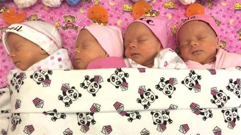 Webb identical quadruplets are 1 in 15 million Identical Quadruplets, Multiple Births, Charlotte Baby, Multiples Baby, Multiplication For Kids, Baby List, Feral Cats, Baby Bonnet, First Time Moms