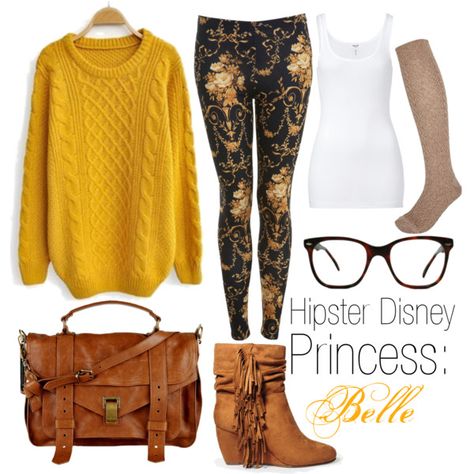 "Hipster Disney Princess: Belle" by tiainwonderland on Polyvore I really like this.. Hipster Belle, Hipster Disney Princess, Hipster Princess, Hipster Disney, Inspired Clothes, Disney Inspired Fashion, Disney Princess Fashion, Disney Bounding, Disney Bound Outfits