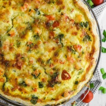 Shrimp Quiche - Chisel & Fork Shrimp Quiche Recipes, Vegetarian Empanadas Recipe, Shrimp Quiche, Quiche Recipes Healthy, Vegetarian Empanadas, Bunco Food, Salmon Stir Fry, Cajun Shrimp And Grits, Kidney Friendly Recipes Renal Diet