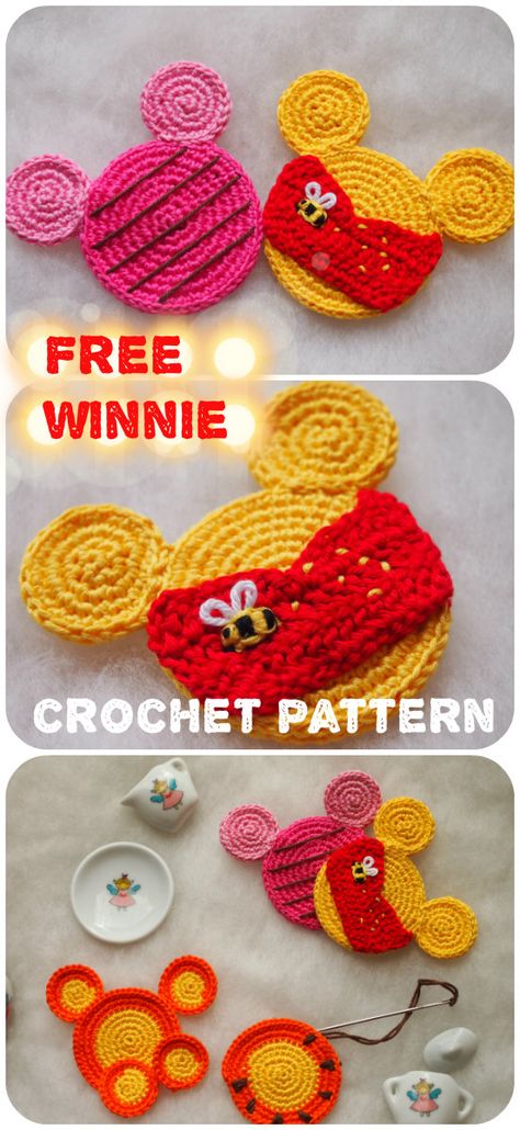 Winnie the Pooh Mouse crochet pattern. Tiger From Winnie The Pooh, Winnie The Pooh Crochet Pattern, Pooh Crochet Pattern, Winnie The Pooh Crochet, Pooh Crochet, Easy Knitting Projects, Confection Au Crochet, Crochet Disney, Crochet Simple