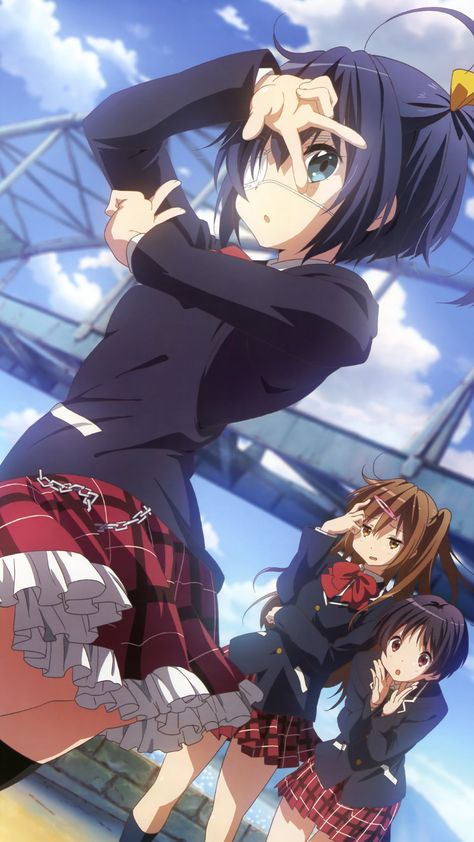 Rikka And Yuuta, Love Chunibyo, Karp Koi, Rikka Takanashi, Images Kawaii, Kyoto Animation, Anime Kawaii, Light Novel, Me Me Me Anime