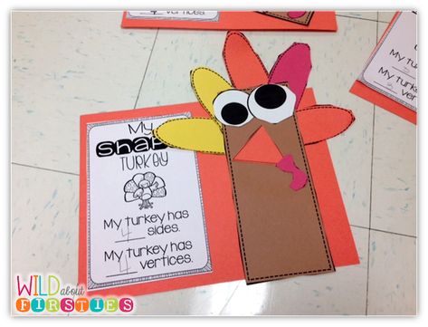 Gobblin’ Up Shapes! Turkey Shapes, Shape Turkey, Thanksgiving Math Kindergarten, Turkey Math, Turkey Theme, Thanksgiving Activities Preschool, Thanksgiving Kindergarten, Shapes Kindergarten, Thanksgiving Turkey Craft