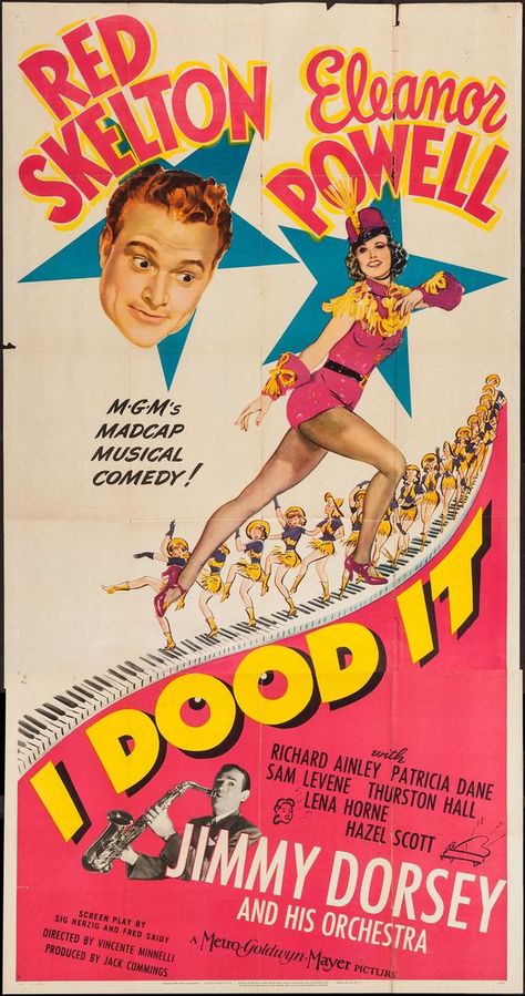 I Dood It (1943) Hazel Scott, Vincente Minnelli, 1970s Movie Posters, Eleanor Powell, Movies Pictures, Glenn Ford, Dance Pics, Red Skelton, Hollywood Poster