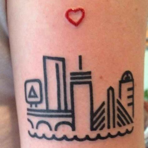 Boston | 43 Rad Tattoos To Pay Tribute To Your Favorite Place Boston Skyline Tattoo, Boston Tattoo, Skyline Tattoo, City Tattoo, Face Tattoos, Tattoo Removal, Pattern Tattoo, Piercing Tattoo, Tattoo You