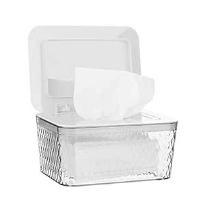 Whiidoom Wipes Dispenser, One-Handed Operation Wipe Holder for Baby & Adult, Seal-Designed Wipes Container for Bathroom Keep Diaper Wipes Fresh (White) Wet Wipes Holder, Bathroom Wipes, Baby Wipe Holder, Baby Wipes Container, Wipe Holder, Baby Wipe Warmer, Tissue Napkins, Baby Wipe Case, Wipes Container