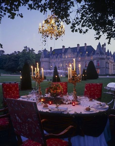 ♡ SecretGoddess ♡ www.pinterest.com/secretgoddess/ Alfresco Dining, Chateau France, Loire Valley, Fifty Shades, Pretty Places, Luxury Life, Table Set, 인테리어 디자인, Future House