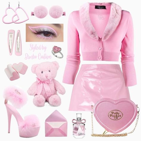 Pink 90s Outfit, Bimbocore Outfits, Moodboard Pink, Punk Style Outfits, Fashion Moodboard, 2000s Fashion Outfits, Valentines Outfits, Swaggy Outfits, Pink Outfits