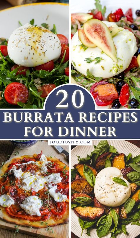 Buratta Recipe, Burrata Recipes, Burrata Recipe, Ideas For Dinner, Burrata Salad, Italian Dinner Recipes, Quick Salads, Burrata Cheese, Italian Dinner