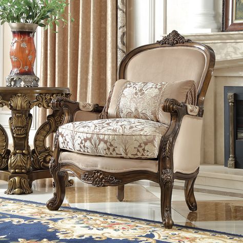 You'll love the Direct Marketplace 35" W Armchair at Wayfair - Great Deals on all products with Free Shipping on most stuff, even the big stuff. 3 Piece Living Room Set, Chic Spaces, Ornate Furniture, Stylish Living Room, Living Room Set, Formal Living, Formal Living Rooms, Room Designs, Room Set