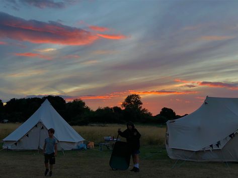 Camp Tent Aesthetic, Bell Tent Aesthetic, Tents Aesthetic, Tp Tent, Tent Aesthetic, Camping Sunset, Summer Bucket List For Teens, Bucket List For Teens, Camping Aesthetic