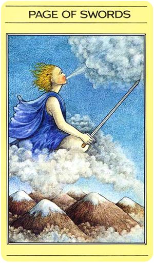 Tarot Card of the Week -- Page of Swords · Tarot Card of the Week: Aug 31-Sept 6 The Pony Express This week you might deliver or receive an unexpected message. You or another person might expel the gusty west winds and create a storm to bring something out into the open, or put an end to something, or deliver unexpected news or gossip! Page Of Swords, Greece Mythology, Angel Tarot Cards, Swords Tarot, Free Tarot Reading, Angel Cards, Tarot Card Decks, Minor Arcana, Tarot Art