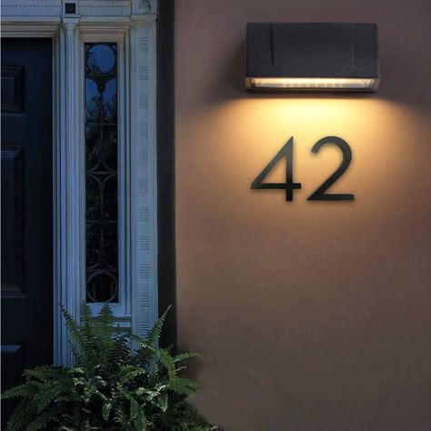 Cheap Door Plates, Buy Quality Home Improvement Directly from China Suppliers:Big Floating House Number Sign Black 10cm Modern Building Signage Outdoor Huisnummer Numeros Casa Door Numbers Address Plate Enjoy ✓Free Shipping Worldwide! ✓Limited Time Sale ✓Easy Return. Villa Number Signage, Outdoor House Number Signs, Building Number Signage, House Number Ideas Outdoor, Villa Lighting, Pagar Modern, Door Number Plates, Signage Outdoor, Number Plate Design