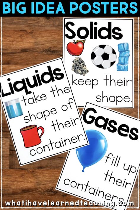 Engaging second grade science stations that follow the NGSS science standards for states of matter. These properties of matter science stations will have your 2nd grade students focused on reading and writing about science. Students learn about properties of matter, test different materials, and learn about how objects can be disassembled into small pieces and made into something new. #secondgradescience #ngss #2ndgradescience #sciencestations Second Grade Matter Activities, Liquids And Solids Grade 2, States Of Matter Grade 2, Matter Activities 2nd Grade, Teaching Matter 2nd Grade, Solids And Liquids 2nd Grade, States Of Matter Activities 2nd Grade, States Of Matter 2nd Grade, 2nd Grade Science Lessons