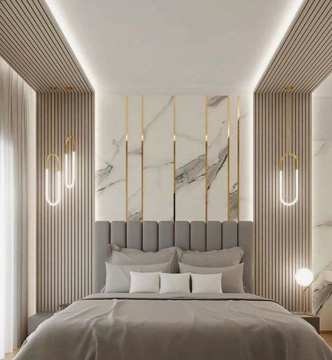 Bed Back Design, Unique Bedroom Design, Stylish Bedroom Design, Bedroom Interior Design Luxury, Bedroom Wall Designs, Modern Bedroom Interior, Luxury Bedroom Design, Bed Design Modern, Ceiling Design Bedroom