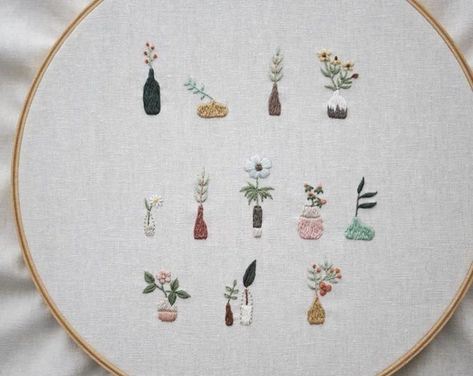 Spring embroidery patterns | Etsy Minimal Embroidery, Modern Hand Embroidery Patterns, Minimal Life, Crewel Embroidery Patterns, Embroidery Hoop Art Diy, Basic Stitches, Embroidery Template, Stitch Guide, Geometric Embroidery