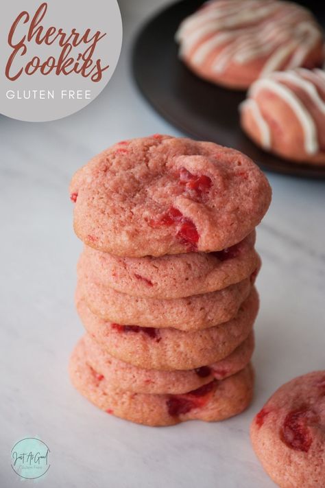 Gluten Free Cherry Recipes, Gluten Free Cherry Cookies, Gluten Free Cherry Chip Cake, Paleo Cherry Recipes, Cherry Maraschino, Candied Cherries Recipe, Tart Cherry Recipes Gluten Free, Cookies Dried Cherries, Gluten Free Almond Cookies