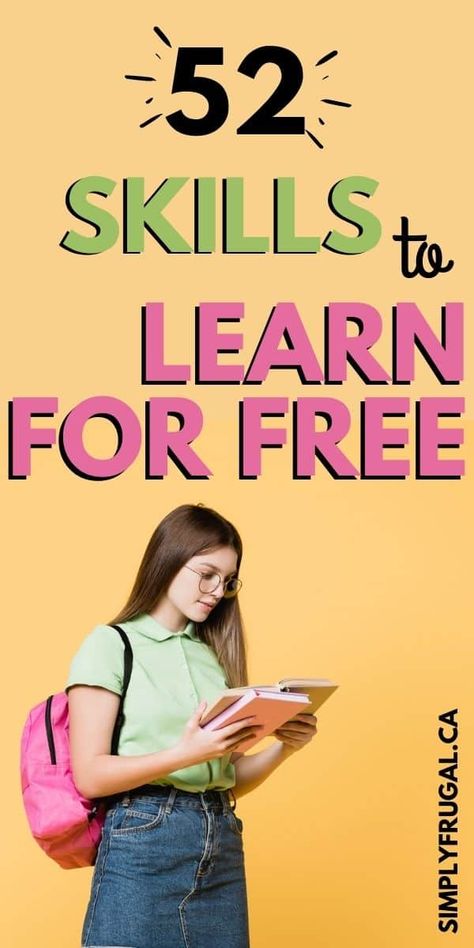 Learning new skills or hobbies doesn't have to cost a lot. In fact, learning something new doesn't have to cost a cent! Here are 52 fun things you can learn for free! Learn A New Hobby, Websites To Learn New Skills For Free, Learn New Skills Ideas, Learn Skills Ideas, Learn Excel Free, Learn A New Skill Ideas, Interesting Things To Learn, Free Websites To Learn Skills, Things To Learn List Of