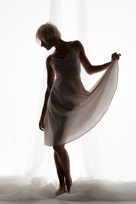 Vanessa Guillemette in silhouette. ©Kevin Ames Dress Reference, Art Hub, Photography Workshops, Pose Reference Photo, In The Studio, Pose Reference, The Studio, Photography Poses, Art Reference