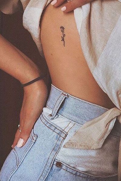 Rose Tattoo On Hip, Simple Rose Tattoo, Small Rose Tattoo, Hip Tattoos Women, Sugar Skull Tattoos, Shoulder Tattoos, Tattoo Women, Dragonfly Tattoo, Rose Tattoo Design