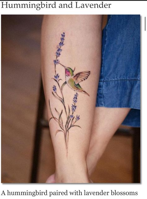 Butterfly On Lavender Tattoo, Lavender Butterfly Tattoo, Lavender And Butterfly Tattoo, Dainty Hummingbird Tattoo, Hummingbird Flower Tattoos, Small Hummingbird Tattoo, Hummingbird Tattoos, Places For Tattoos, Create A Tattoo