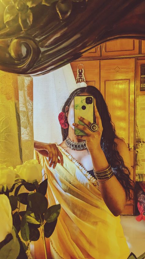 Yellow Saree Jewellery Ideas, Haldi Outfit Ideas, Saree Yellow, Haldi Outfit, Saree Jewellery, Yellow Saree, Jewellery Ideas, Oxidised Jewellery, Ideas For Instagram Photos