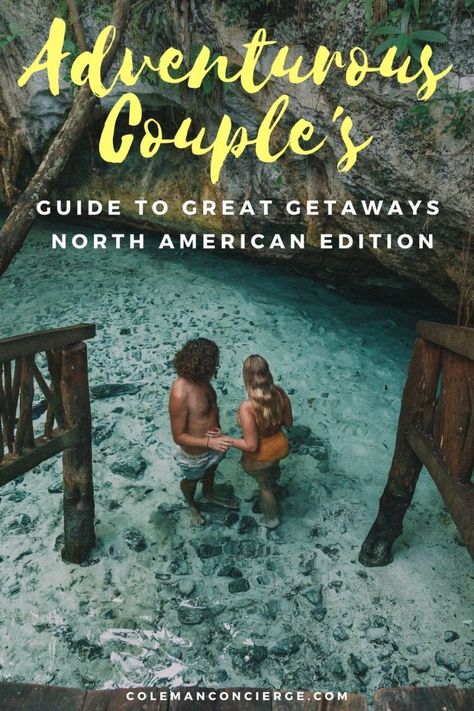 Couples who travel together stay together. We value traveling experience and adventure first, then fill in with delicious food and unique places to stay. It’s the way we explore the world as an adventurous couple, and, in this article, we share some of our favorite North American getaways and top tips for adventuring together! #couplestravel #adventuretravel #adventurouscouples #romanticgetaways Adventures For Couples, Travel With Husband, Travel Ideas For Couples, Couples Traveling, Traveling With Family, Weekend Getaway Ideas, Couple Adventure, Couples Trip, Babymoon Destinations