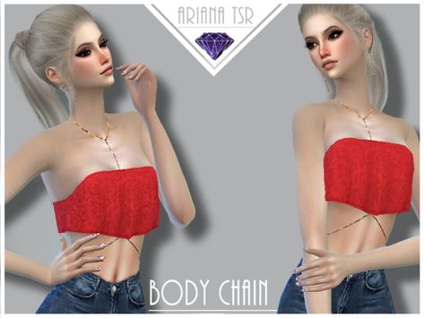 ArianaTSR's body chain nackles retexture. Male Glasses, Female Sims, Sims 4 Game Mods, Clothing Female, Body Chains, Sims 4 Game, Female Male, Sims 4 Custom Content, Ts4 Cc