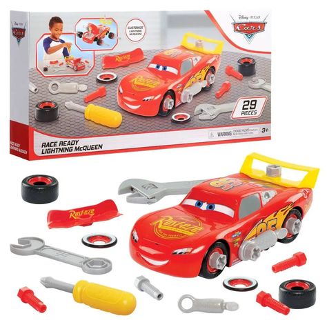 Lightning Mcqueen Car, Mcqueen Car, Pixar Cars Birthday, Cars 3 Lightning Mcqueen, Hot Wheels Track Builder, 2nd Birthday Party For Boys, Cars Lightning Mcqueen, Build Yourself, Car Lift