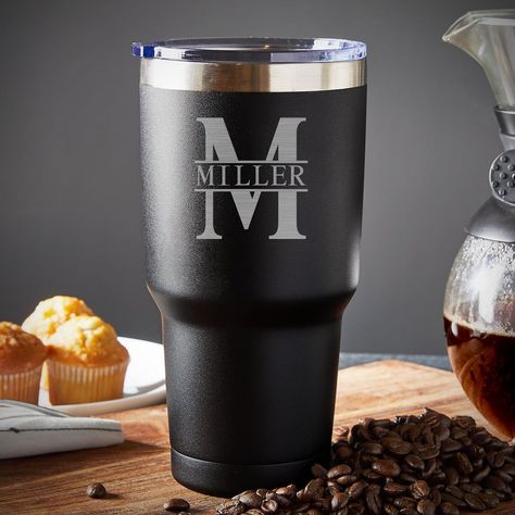 Made for folks with monster thirst! If you have a hard time rolling into work without your morning cup of joe, this insulated personalized drink tumbler is your remedy. Constructed from 18/8 BPA-free stainless steel, each travel tumbler is double-walled and vacuum insulated with the ability to keep your liquids scorching for 6 hours or nice and cold for an entire 24. This insulated tumbler features the selected design of your choice making it a great gift for the guy on the go. This stainless st Personalized Travel Mugs, Drink Tumbler, Mounted Bottle Opener, Wall Mounted Bottle Opener, Engraved Tumbler, Drinks Tumbler, Personalized Coffee Mugs, Travel Tumbler, Cup Of Joe