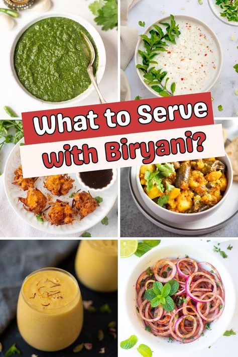 recipe collection for best side dishes for biryani Boondi Raita Recipe, Cucumber Raita Recipe, Refreshing Salads, Chicken Kebab Recipe, Veg Biryani, Chicken Biryani Recipe, Side Dishes For Chicken, Bhaji Recipe, Healthy Indian Recipes