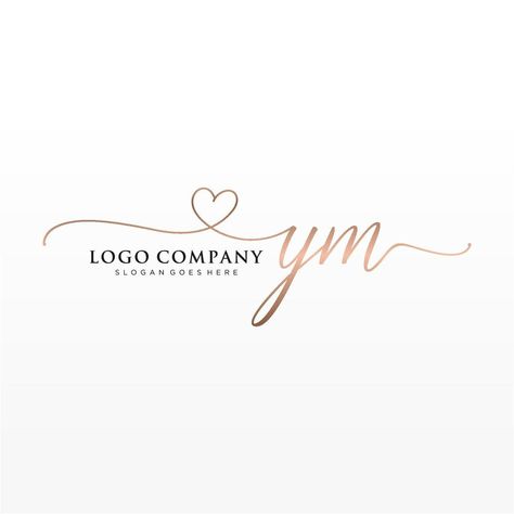 inicial ym femenino logo colecciones modelo. escritura logo de inicial firma, boda, moda, joyería, boutique, floral y botánico con creativo modelo para ninguna empresa o negocio. Company Slogans, Branding, Boutique, ? Logo, Floral