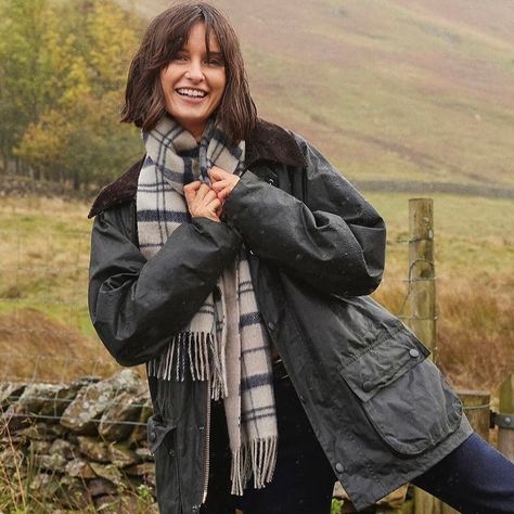 Ready for more rain! Every one should own at least one Barbour jacket in their lifetime. #barbour #barbourwaxjacket #barbourjacket #thesportinglodge Country Jackets Women, Womens Barbour Jacket Outfit, Rain Jacket Aesthetic, Barbour Aesthetic, Barbour Jacket Women Outfit, Barbour Outfit, Barbour Jacket Outfit, Rain Jacket Outfit, Barbour Jacket Women