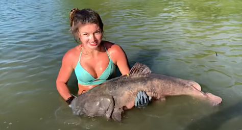 Noodling For Catfish, Hanna Barron, Catfish Noodling, Hannah Barron, Big Catfish, Adventure Videos, Blue Catfish, Catfish Girl, Mason Dixon Line