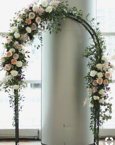 Arch With Flowers Wedding, Church Decorations Wedding, Arch Wedding Decoration, Wedding Arch Garland, Bougainvillea Wedding, Flower Arches, Wedding Church Decor, Diy Wedding Arch, Wedding Arbors