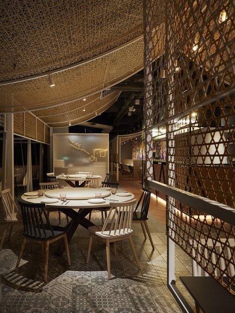 Gallery of Inbetween A Thai Street / J.C. Architecture - 20 Thai Restaurant Design, Thai Interior Design, Thai Market, Thai Decor, Hotel Lobby Design, Interior Restaurant, Thai Design, Lounge Interiors, Bar Design Awards