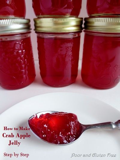 Crabapple Jelly Recipe, Crabapple Jelly, Crab Apple Recipes, Crab Apple Jelly, Food On A Budget, Eating Gluten Free, Home Canning Recipes, Apple Jelly, Jam Recipes Homemade