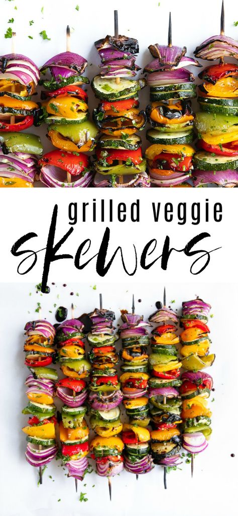 Garlic Herb Sauce, Grilled Vegetable Skewers, Veggie Kebabs, Grilled Vegetable Recipes, Vegetable Kebabs, Veggie Kabobs, Vegetable Skewers, Veggie Skewers, Vegan Grilling