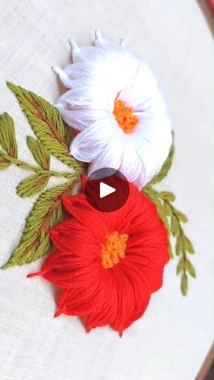 3d Hand Embroidery Designs, Love Embroidery, Flowers Embroidery, Needle Point, New Trend, Flower Embroidery, Sewing Tips, Embroidery Flowers, Sewing Hacks