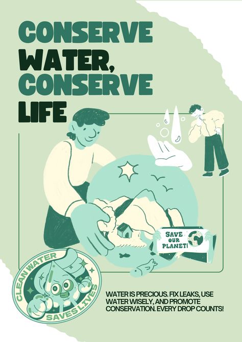 Water Campaign, Campaign Posters, Awareness Campaign, Poster Templates, Water Conservation, Save Water, Ad Design, Clean Water, Poster Template