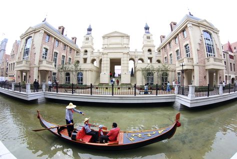 Nick Mead, "Welcome to Venice, China: Dalian Copies Canals, Palaces … and Gondoliers," The Guardian (22 October 2014). The copycat city in north-eastern Liaoning province is just the latest example of China’s fondness for replicating Europe’s greatest architectural hits. Foreign Names, Dalian China, European Buildings, Wealthy People, About China, Cities In Italy, Chinese People, Dalian, Port City