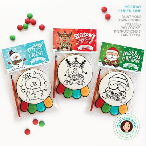 PYO-Holiday Cheer Line Christmas Bag Toppers, Pyo Cookies, Magic Reindeer Food, Paint Cookies, Cookie Kit, Bag Topper, Bag Toppers, Christmas Sugar Cookies, Candy Bar Wrappers