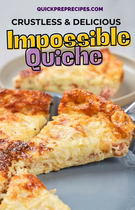 Bisquick Quiche Recipe Bisquick Quiche, Bisquick Impossible Quiche Recipe, Bisquick Inspired Recipes, Bisquick Recipes Breakfast, Impossible Quiche, Quick Quiche, Quick And Easy Breakfast Ideas, Delicious Quiche, Bisquick Recipes