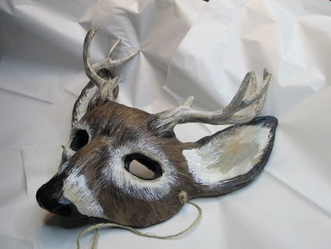 Animal Masquerade Mask, Deer Mask, Deer Buck, Mask Costume, Animal Spirit, Mask Masquerade, Whitetail Deer, Costume Mask, Masquerade Mask