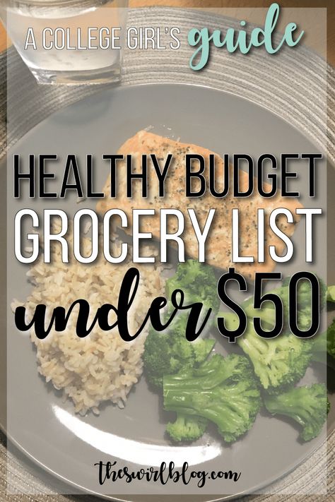 Grocery List For College Students, College Student Grocery List, Budget Grocery List, Budget Grocery, Healthy Shopping List, Healthy College, Healthy Budget, Cooking At Home, Cheap Healthy