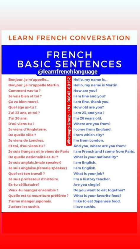 French Sentences With Meaning, French Travel Phrases, French Words With Meaning, French Vocab, French Immersion Resources, French Sentences, Useful French Phrases, French Basics, Language Journal