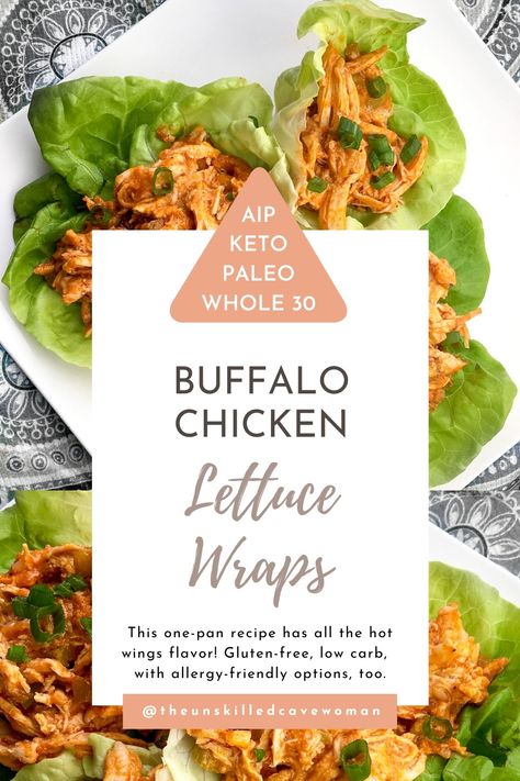 Primal Kitchen Buffalo Sauce Recipes, Whole30 Dinner Ideas, Paleo Buffalo Chicken, Buffalo Chicken Sauce, Easy Lettuce Wraps, Buffalo Sauce Recipe, Buffalo Chicken Lettuce Wraps, Fodmap Friendly Recipes, Aip Meals