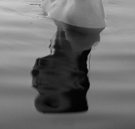 Black and white 35mm film photo of brunette model submerged in desert lake surrounded by mountains. Human Reflection In Water, Water Portrait Photography Lakes, Reflection Film Photography, Water Reflection Aesthetic, Reflection Water Photography, Water Film Photography, Water Editorial Photography, Water Woman Art, Black And White Film Photography 35mm