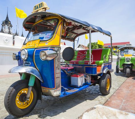 Tuk-Tuk Taxi in Bangkok, Thailand jigsaw puzzle in Cars & Bikes puzzles on TheJigsawPuzzles.com Swim Coach, Tuk Tuk, Mode Of Transport, Sports Bar, Bangkok Thailand, Public Transport, Lightroom Presets, Jigsaw Puzzle, Bangkok