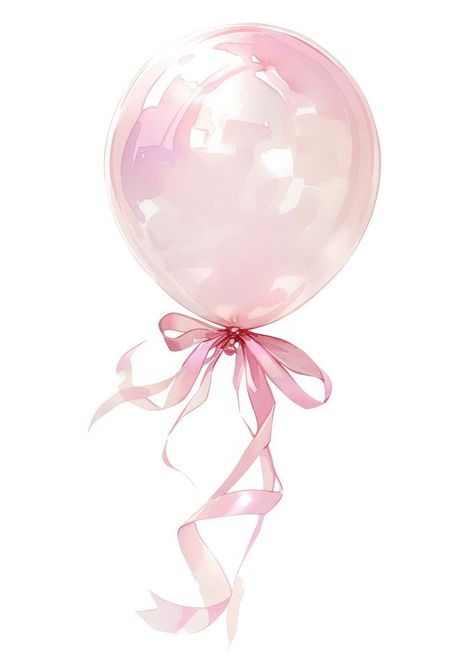 Pillow Art Drawing, Pink Balloons Aesthetic, Coquette Lipstick, Background Coquette, Lavender Png, Pink Ballon, Balloons Watercolor, Ribbon Balloon, Aesthetic Clipart