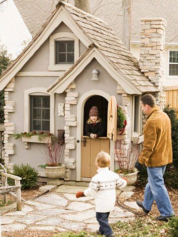 . Shed Playhouse, Backyard Fort, Garden Playhouse, Backyard Playhouse, Build A Playhouse, Playhouse Outdoor, Wooden Playhouse, Perfect Backyard, Kids Playhouse